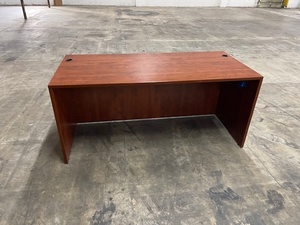 lot 79 image: Wood Laminate Cherry  Mahogany Desk #2