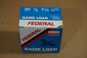 lot 209 image: 25 Federal Game Load 20 Gauge 2-34 7-12 Shot Shotshells