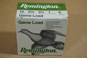 lot 216 image: 25 Remington Game Load 12 Gauge 2-34 8 Shot Shotshells