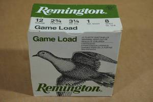 lot 217 image: 25 Remington Game Load 12 Gauge 2-34 8 Shot Shotshells