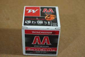 lot 227 image: 25 Winchester AA .410 Bore 2-12 8 Shot Shotshells