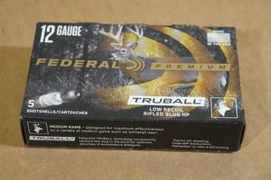 lot 234 image: 5 Federal Premium 12 Gauge 2-34 HP Rifled Slugs