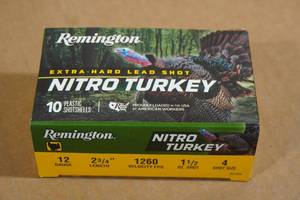 lot 235 image: 10 Remington Nitro Turkey 12 Gauge 2-34 4 Shot Shotshells