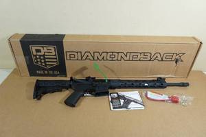 lot 3 image: Unfired Diamondback DB15 5.56.223 AR Format Semi-Auto Rifle