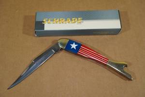 lot 49 image: Schrade American Flag Folding Knife