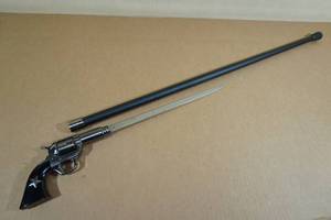 lot 58 image: Texas Ranger Pistol Sword Cane