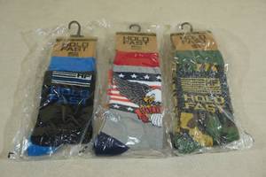 lot 81 image: 3 Pairs Hold Fast Socks -One Size Fits Most