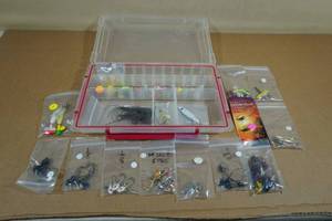 lot 137 image: Tray with Assorted Ice Fishing Tackle