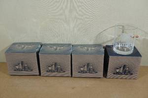 lot 153 image: 4 Lucky Shot Rocks Glasses with Embedded Bullets - America Since 1776