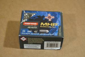 lot 160 image: 20 Norma MHP .45 Auto 175 Gr HP Ammo