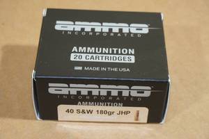 lot 163 image: 20 Ammo Inc .40 S&W 180 Gr JHP Ammo