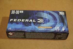 lot 178 image: 20 Federal Power Shok .30-30 Win 170 Gr JSP RN Ammo