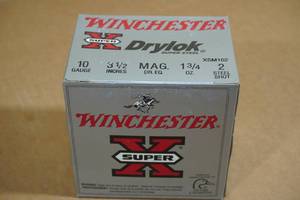 lot 186 image: 25 Winchester Super-X 10 Gauge 3-12 Magnum Steel 2 Shot Shotshells
