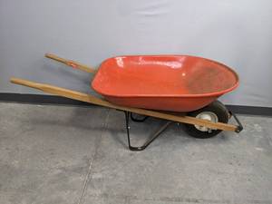 lot 54 image: Orange 4 Cubic Wheel Barrow  M