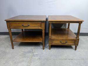 lot 56 image: (2) Vintage Henredon End Tables M