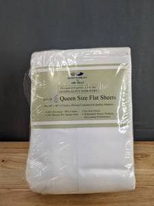 lot 48 image: NEW Set of 6 Queen Size Flat Sheets Dependability 1888 Mills M