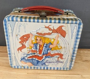 lot 44 image: Rare Vintage Junior Miss Metal Lunchbox with 2 Aladdin Thermoses M