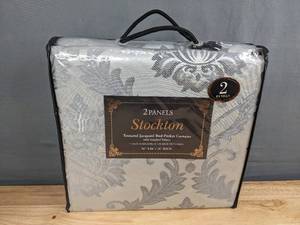 lot 117 image: New Stockton Textured Curtains 2 Panels  Q