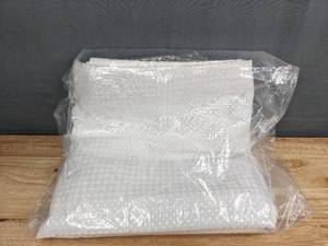 lot 118 image: New White Shower Curtain, Liner and Hooks  Q