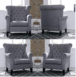 lot 8 image: Festival Depot 1 Piece Indoor Modern Fabric Furniture Set Accent Arm Chair