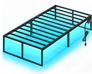 lot 21 image: Rolanstar Bed Frame with USB Charging Station Twin Bed