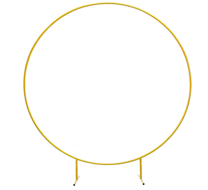 lot 106 image: LANGXUN 6ft Metal Round Balloon Arch kit - Gold