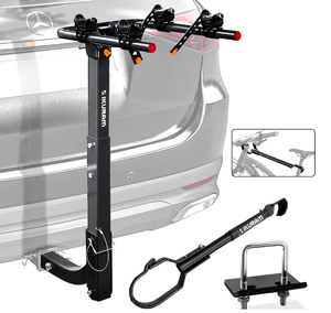 lot 123 image: IKURAM R 2 Bike Rack Bicycle Carrier Racks Hitch Mount Double Foldable Rack for Cars