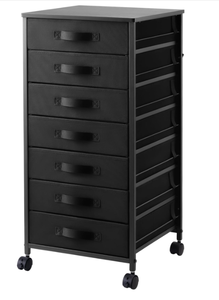 lot 209 image: TOPSKY Mobile Cabinet, Fabric Storage Tower - Black