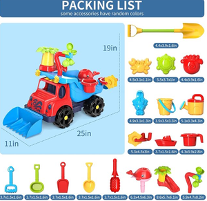 lot 243 image: Beach Sand Dump Truck Toys for Kids Toddler, 25 Inch for Age 1-3 3-5
