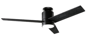 lot 313 image: Flybull GLX046 Modern Ceiling Fan Light Flush Mount 52 Inch Remote Black