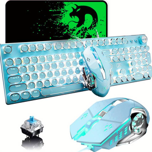 lot 333 image: Gaming Keyboard and Mouse Round Keycaps (Blue)