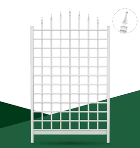 lot 348 image: 97 in. Vinyl Garden Trellis Decorative Support for Climbing Plants and Vines