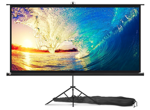 lot 355 image: Projector Screen with Stand 100 inch - Indoor and Outdoor Projection Screen for Movie or Office Presentation - 169