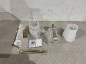 lot 304 image: Set of 2 - Wall Mounted BronzeLamps