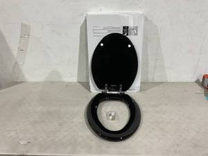 lot 314 image: Black Elongated Toilet Seat