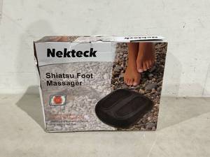 lot 322 image: Nekteck Foot Massager with Heat, Shiatsu Heated Electric Kneading Foot Massager Machine