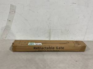 lot 339 image: Retractable Baby Gates for Stairs Doorways, Upgraded Double Lock 34 Tall, Extra Wide up to 72