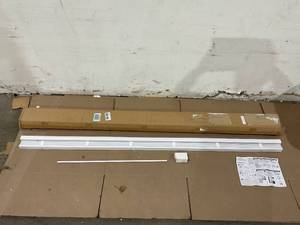 lot 358 image: CALYX INTERIORS 1 Cordless Vinyl Mini Blinds, White, 72W x 73H