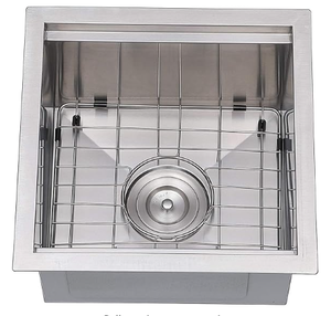 lot 47 image: KINGO HOME 15x15 Stainless Steel Small Undermount Bar Sink