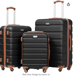 lot 54 image: Coolife Luggage 3 Piece Set Suitcase