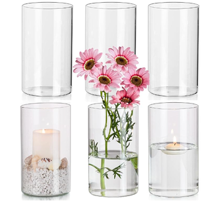 lot 265 image: Hewory Glass Cylinder Vases Set of 6