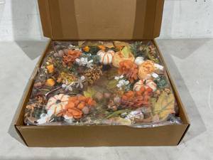 lot 389 image: 24 Fall Wreath for Front Door with Ribbon