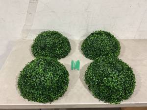 lot 391 image: 4 PCS 15.7 inch 4 Layers Artificial Plant Topiary Ball