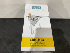 lot 288 image: New Star Foodservice Chinois Passing Strainer 3-Piece Stainless Steel
