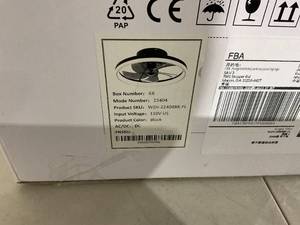 lot 45 image: POWROL Ceiling Fan with Lights