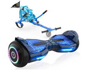 lot 55 image: Evercross Hover Board with Seat Attachment, Self Balancing Scooter