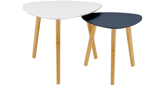 lot 296 image: BAMEOS Bamboo Nesting Triangle End Table