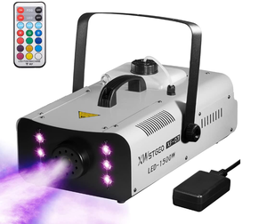 lot 298 image: Fog Machine 1500 Watt with 6 LED Lights and Wireless Remote