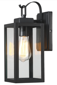 lot 384 image: Pia Ricco Outdoor Wall Lights, Matte Black Exterior