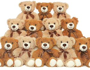 lot 386 image: Quaakssi Teddy Bears Bulk 12 Packs